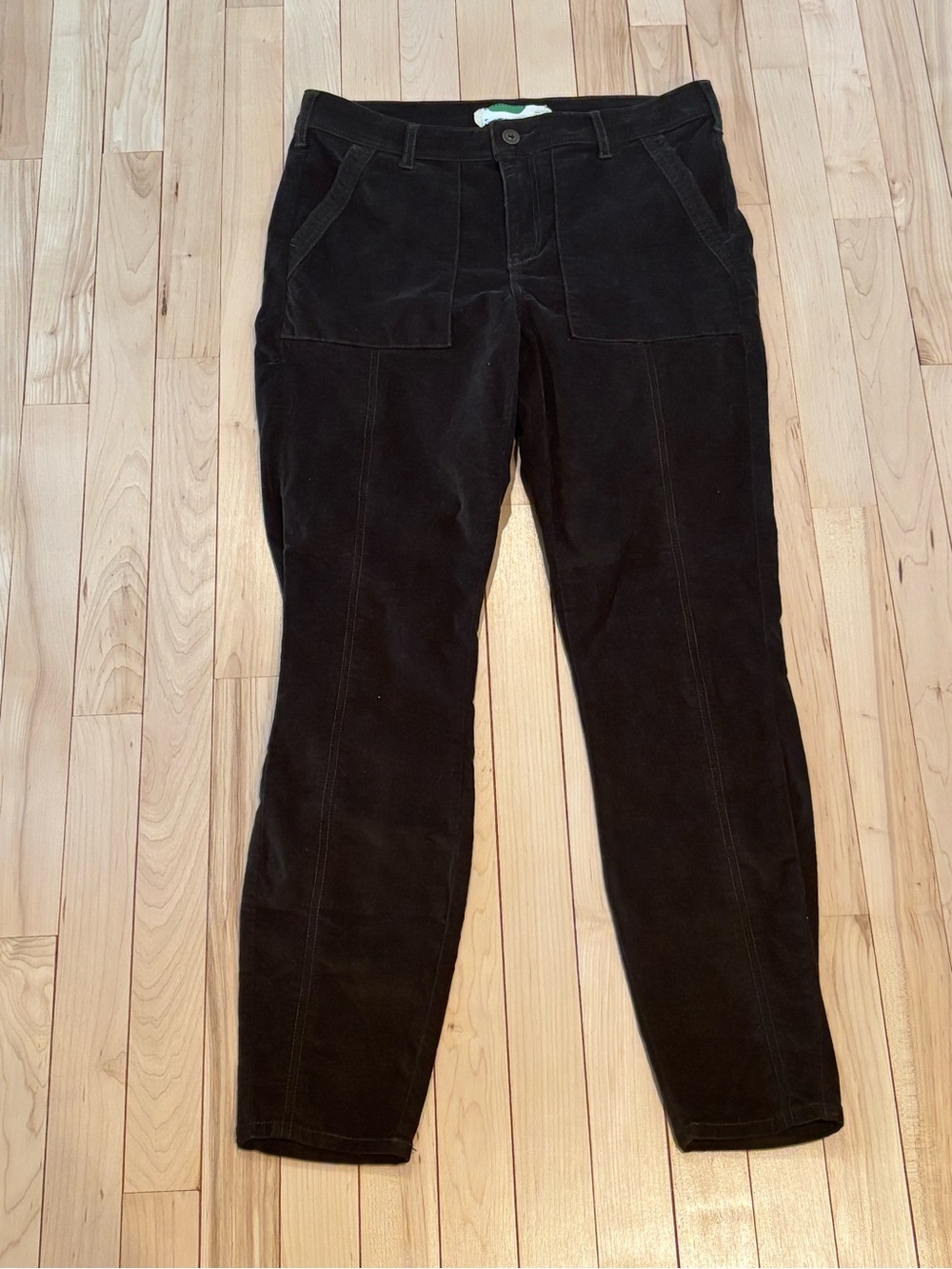 By Anthropologie Dark Brown Corduroy Skinny Utility Pants Size 29